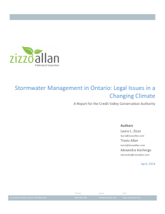 Stormwater management in Ontario: legal issues in a changing climate