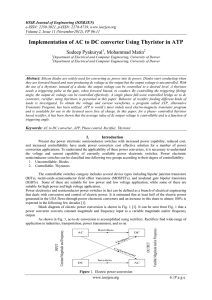 Implementation of AC to DC converter Using Thyristor in