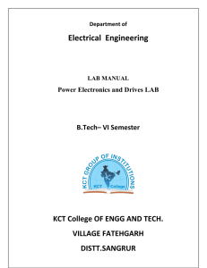 Power Electronics and Drives LAB