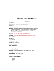 Package `weathermetrics`