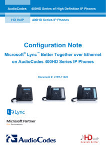 Configuration Note