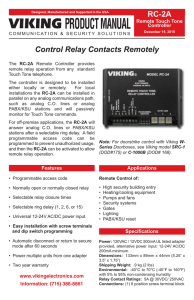 RC-2A Product Manual