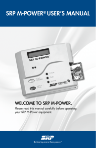 SRP M-POWER® USER`S MANUAL