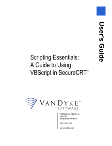 A Guide to Using VBScript in SecureCRT