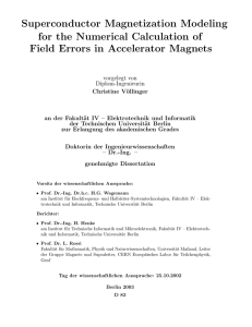 Superconductor Magnetization Modeling for the Numerical