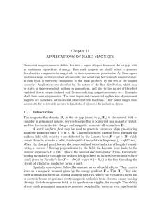 Chapter 11 APPLICATIONS OF HARD MAGNETS.