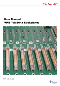 User Manual VME / VME64x Backplanes