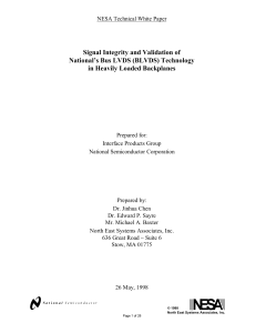 Signal Integrity and Validation of National`s Bus LVDS