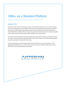 100G+ on a Standard Platform - Artesyn Embedded Technologies