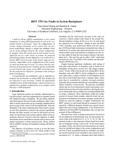 BIST TPG for Faults in System Backplanes