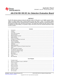 AN-2154 RD-195 DC Arc Detection Evaluation