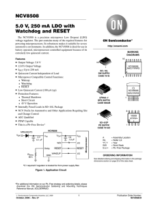 NCV8508 - LDO Regulator with Watchdog and Reset