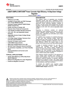 LM2675 SIMPLE SWITCHER® 6.5V to 40V, 1A Low Component