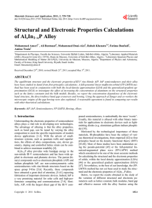 Structural and Electronic Properties Calculations of Al xIn1