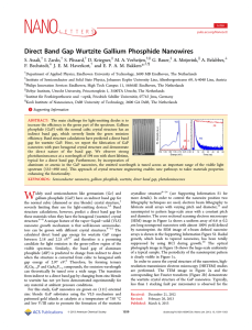 Direct Band Gap Wurtzite Gallium Phosphide Nanowires