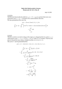 Math 2263 Multivariable Calculus Homework 24: 16.2 #32a, 42 July