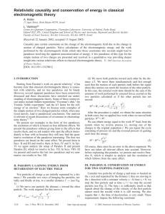 Relativistic causality and conservation of energy in classical