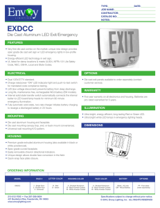 Die Cast Aluminum LED Exit/Emergency
