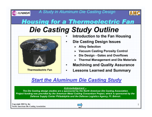 Die Casting Study Outline