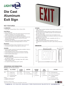 Die Cast Aluminum Exit Sign