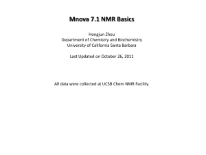 Guide for Basic 1D Data Processing with Mnova