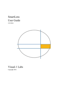 SmartLens User Guide Visual-1 Labs