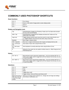 commonly used photoshop shortcuts