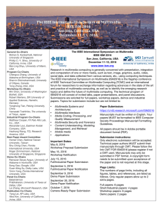 The IEEE International Symposium on Multimedia IEEE ISM 2016