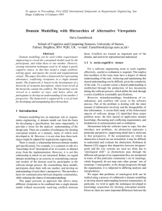 Domain Modelling with Hierarchies of Alternative Viewpoints