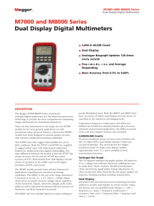 M7000 and M8000 Series Dual Display Digital Multimeters