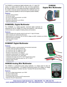 DVM300 Digital Mini Multimeter DVM850BL Digital