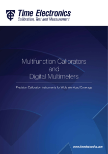 Multifunction Calibrators and Digital Multimeters Short Form v1d