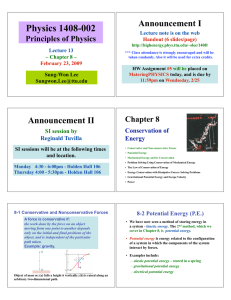 8-2 Potential Energy