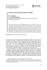 Theory of Aces: Fame by Chance or Merit?