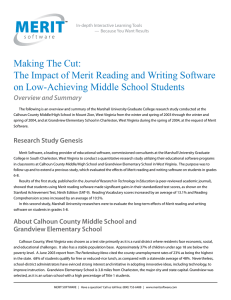 The Impact of Merit Reading and Writing Software on Low
