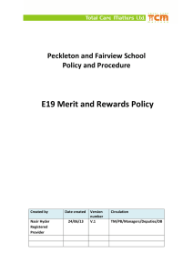 E19 Merit and Rewards Policy