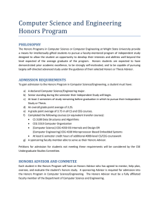 Computer Science and Engineering Honors