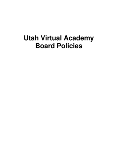 UTVA Board Policies - Utah Virtual Academy