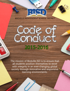 Birdville ISD Code of Conduct