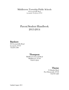 Student Handbook - Middletown Township School District