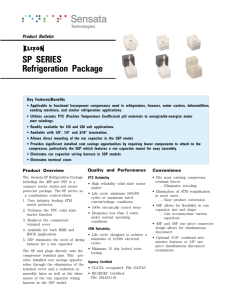 SP SERIES Refrigeration Package