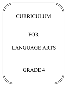 Language Arts - Grade 4