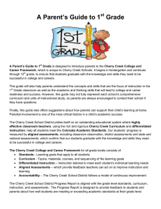 Guide to First Grade - Cherry Creek School District