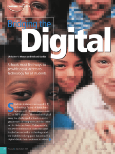 Bridging the Digital Divide - National Association of Elementary