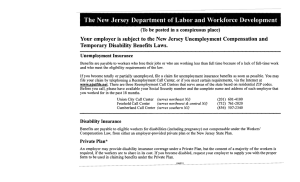 New Jersey Unemployment Compensation and Temporary