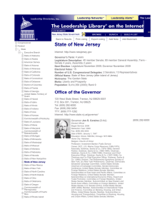 State of New Jersey - Leadership Directories