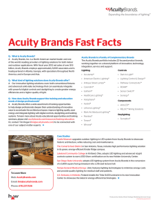 Acuity Brands Fast Facts