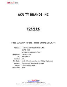 acuity brands inc