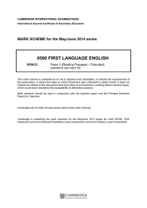 June 2014 Mark scheme 23 - Cambridge International Examinations