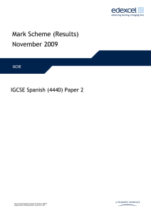 Mark Scheme (Results) November 2009